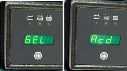 On-board charger display showing