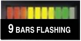 BDI display: 9 bars flashing