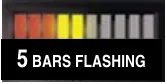 BDI display: 5 bars flashing