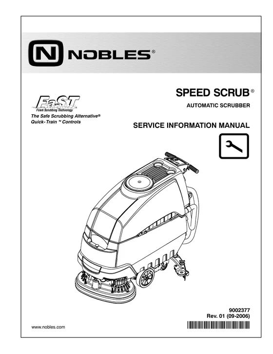 Nobles Speed Scrub 24-32 Service Manual 9002377 Rev. 01 (09-2006) cover