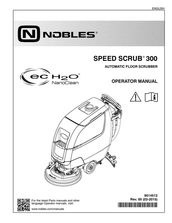 Nobles Speed Scrub 300 Operator Manual 9014512 Rev. 00 (03-2015) cover