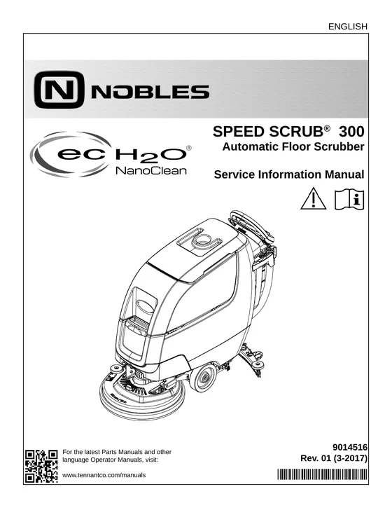 Nobles Speed Scrub 300 Service Manual 9014516 Rev. 01 (3-2017) cover