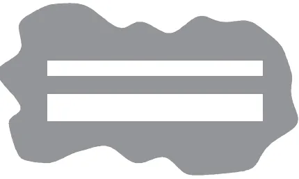 Chalk pattern showing two bars of different width front to rear