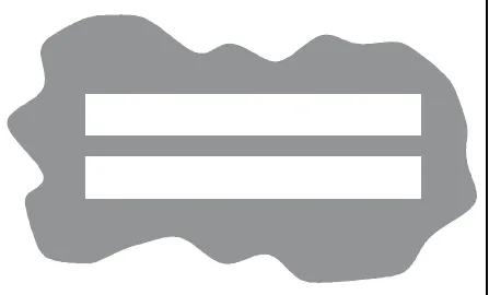 Chalk pattern with two even bars of the same width: no adjustment needed