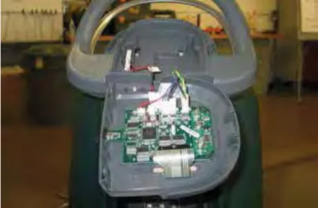 Instrument panel removed to show the interface module circuit board