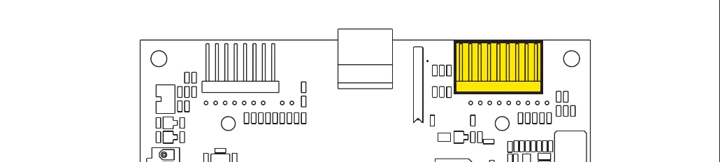 Display controller (EB2) circuit board with the 9-way connector J2 highlighted