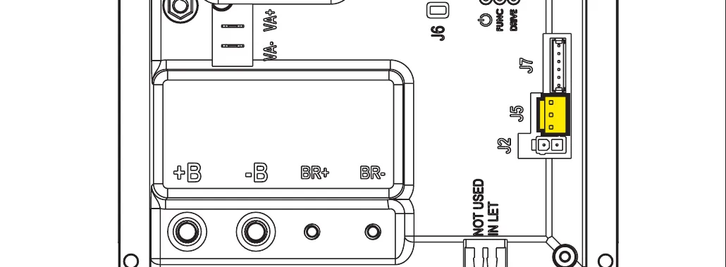 Main machine controller (EB1) board with connector J5 highlighted