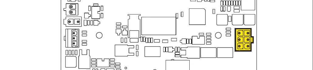 Display controller (EB2) circuit board with connector J1 highlighted