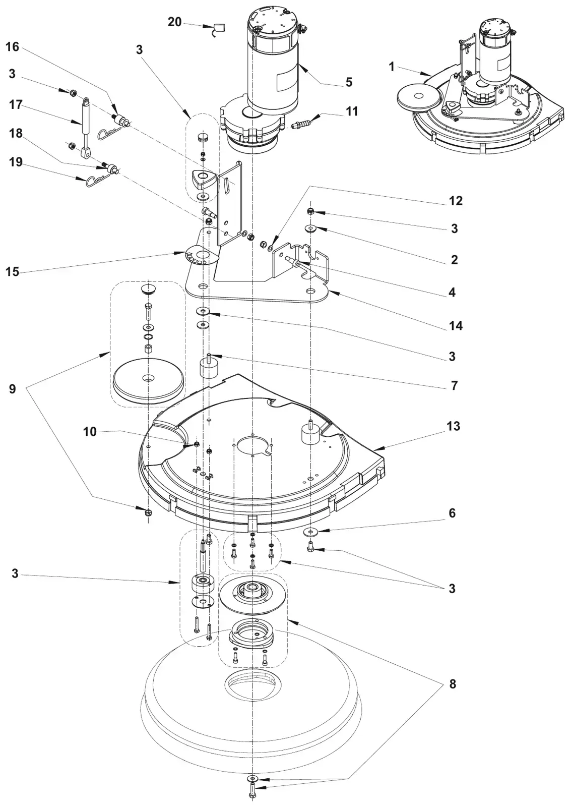 Advance Adfinity 20D / X20D / X20C / X24D brush system, 20d / x20d drawing, manual page 24