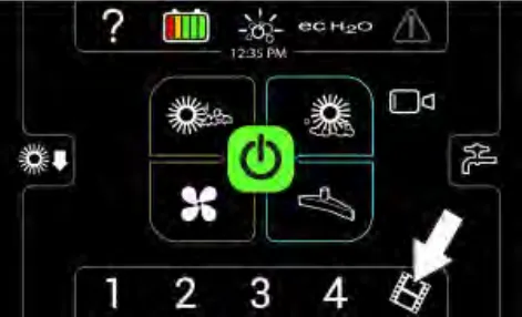 Supervisor operation screen with an arrow pointing to the settings button