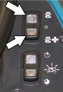 Standard panel: arrows pointing to the top and bottom of the Pre-Sweep switch