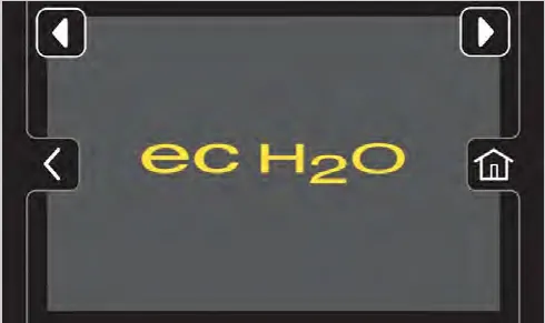 Pro-Panel screen showing the ec-H2O error message in yellow letters