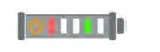 One red indicator light lit together with green lights