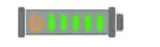 Five green indicator lights lit