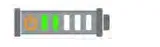 Two green indicator lights lit