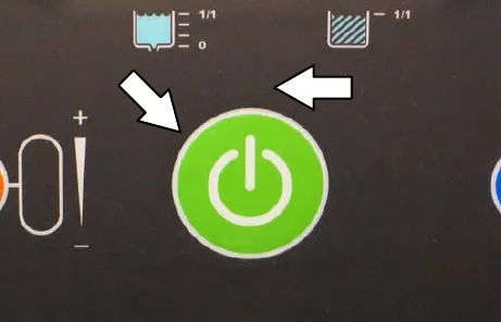 Touch panel with arrows to the 1-STEP button