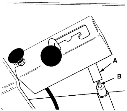 Lift linkage: clevis (A) and stud (B)