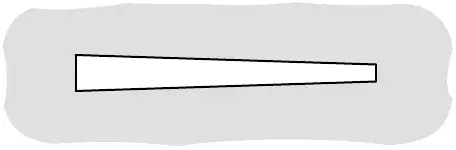Tapered scrub brush pattern: a wedge-shaped pattern on the floor, wider at one end