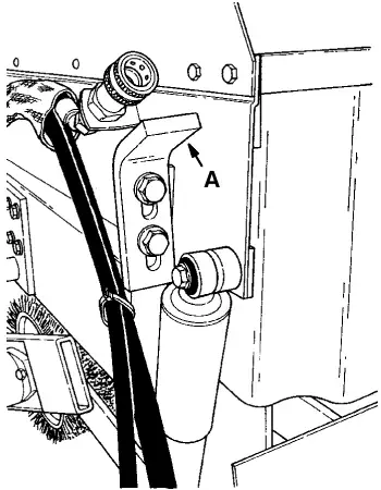 Scrub attachment rear left cam locking bracket (A)