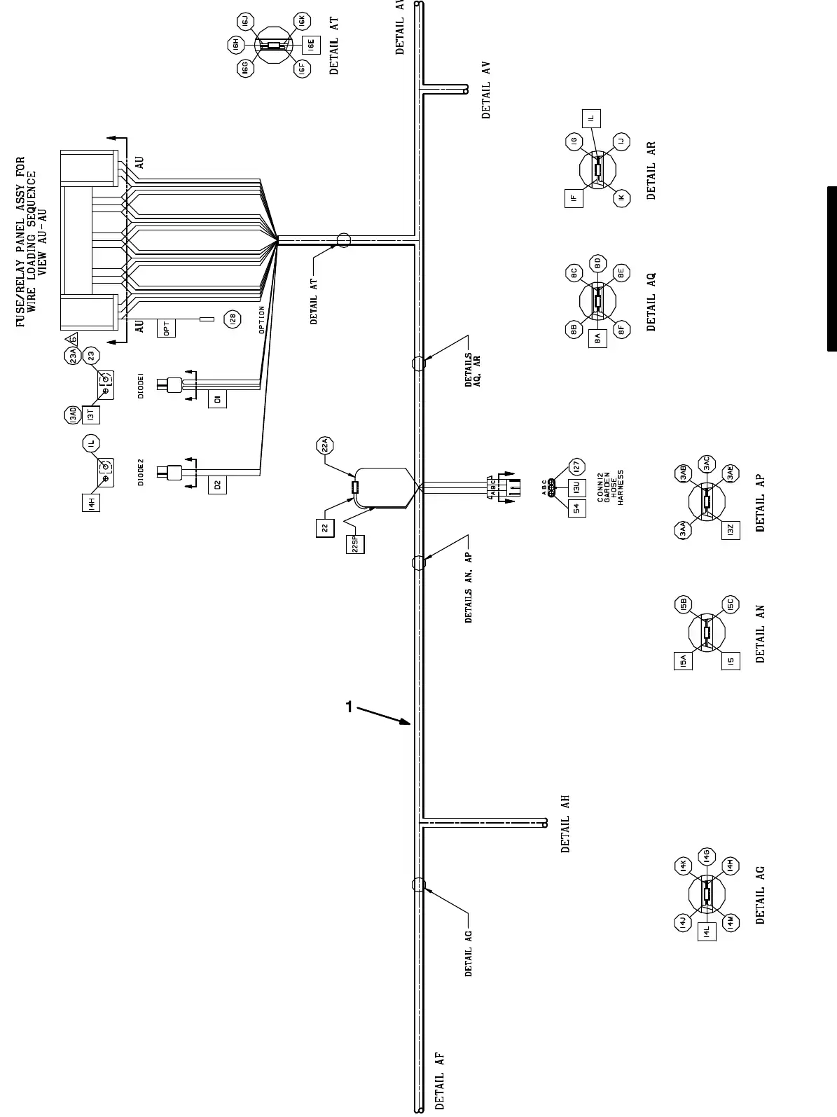 Tennant M20 electrical wire harness group, main exploded view (page 4)