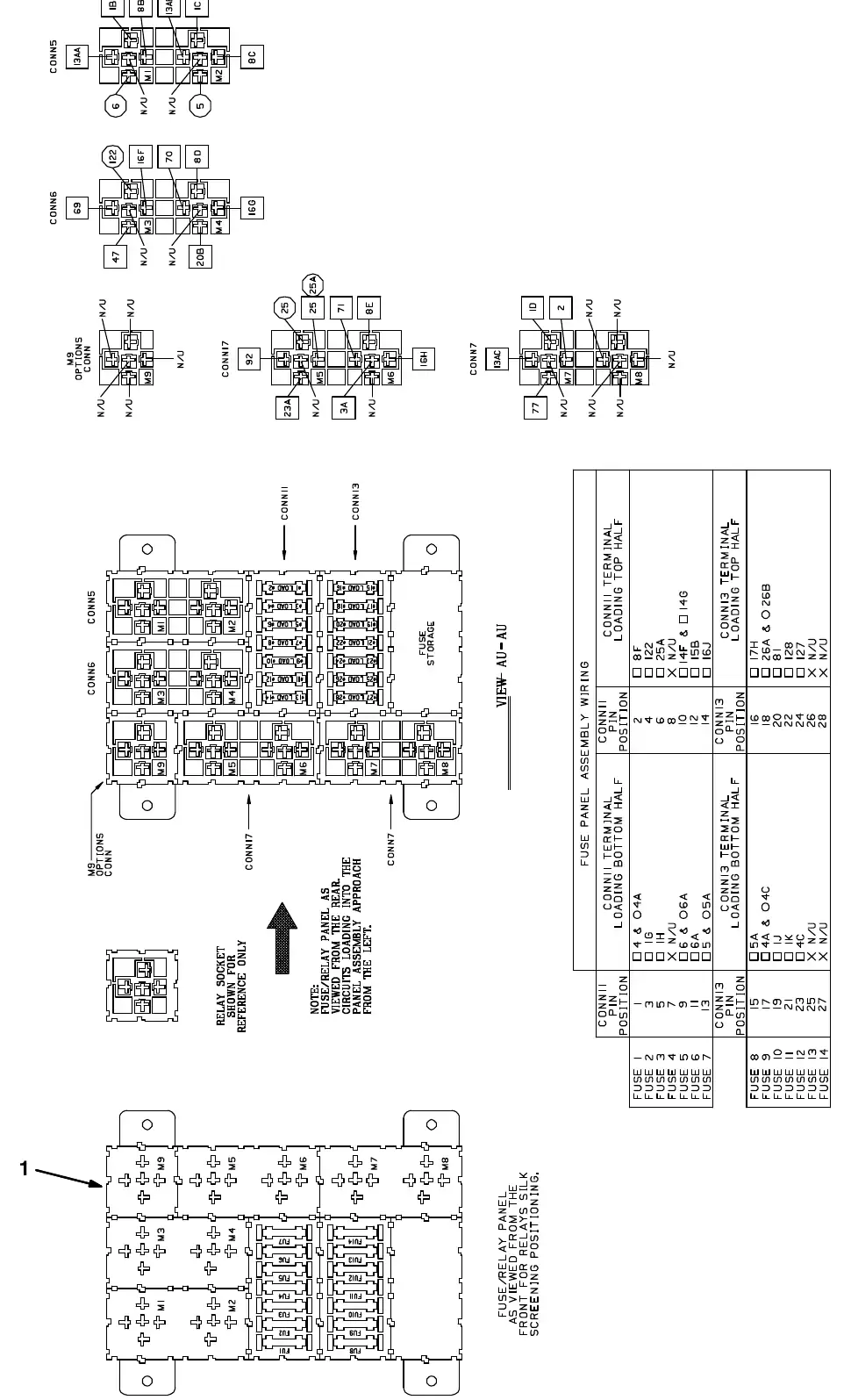 Tennant M20 electrical wire harness group, main exploded view (page 7)