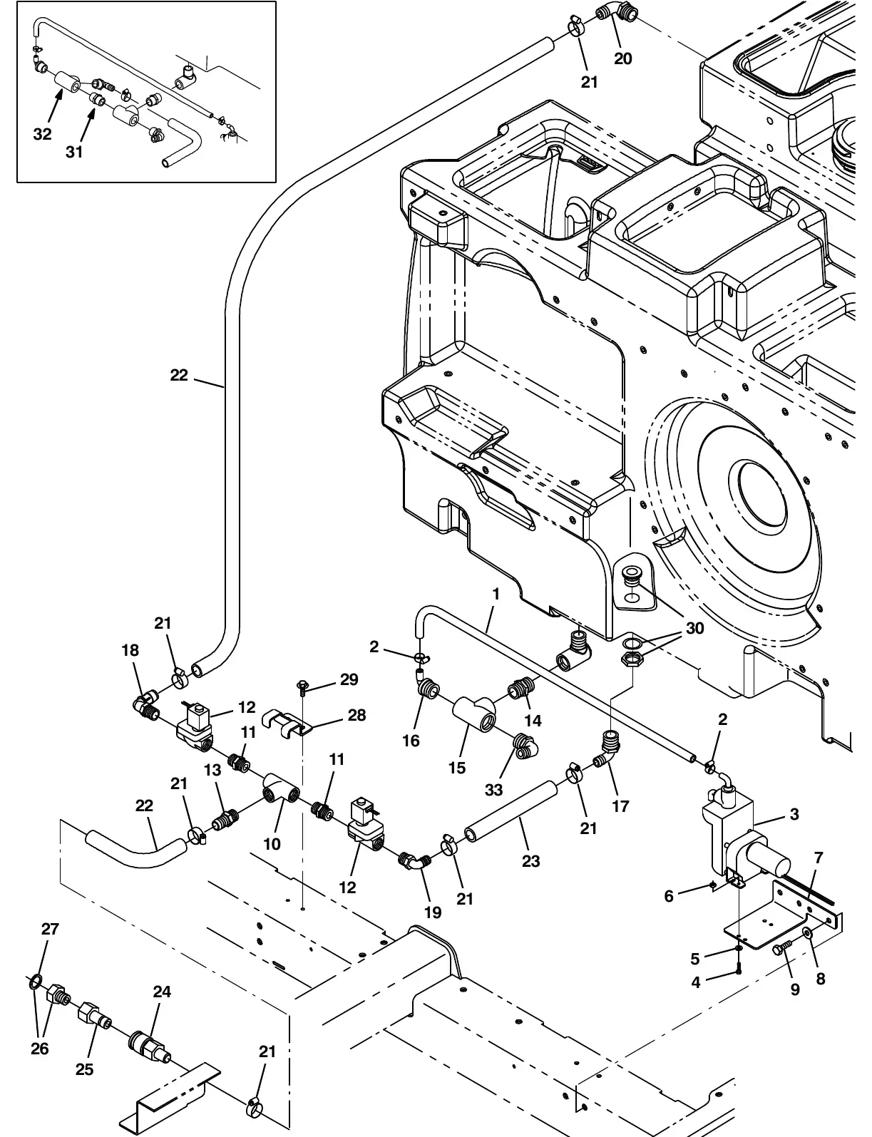 Tennant M20 es pump group exploded view
