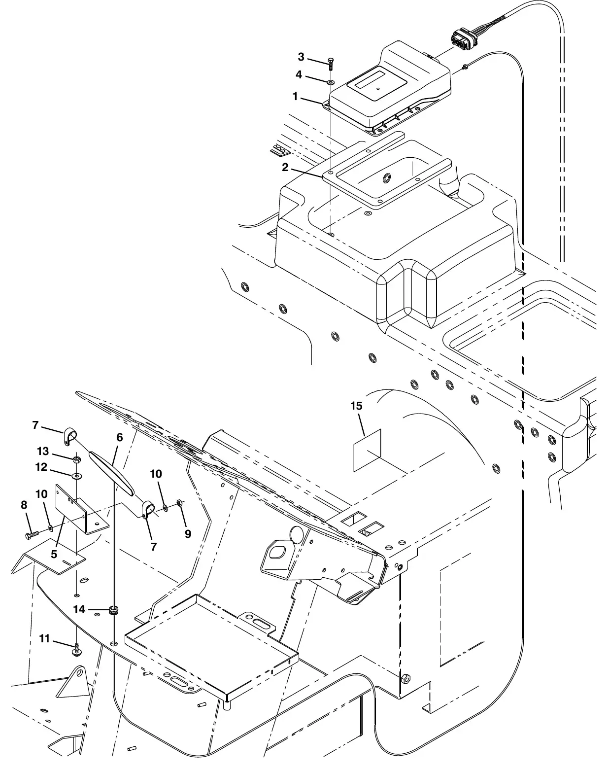 Tennant M20 telemetry group exploded view