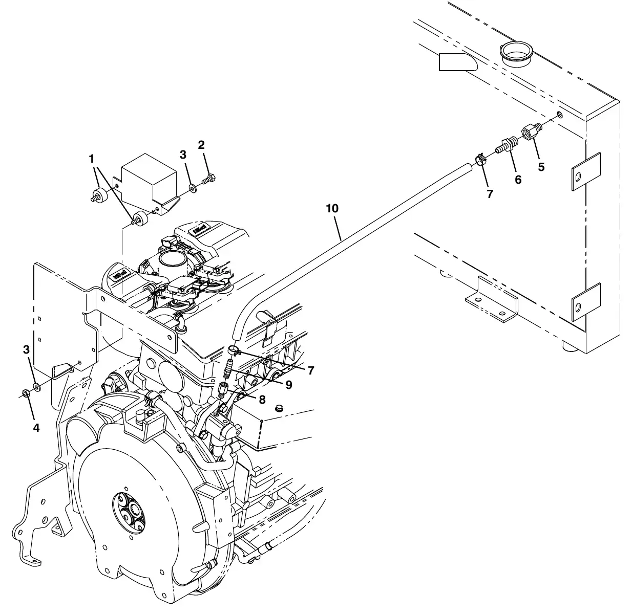 Tennant M20 mitsubishi engine efi group, gasoline (006000 - ) exploded view
