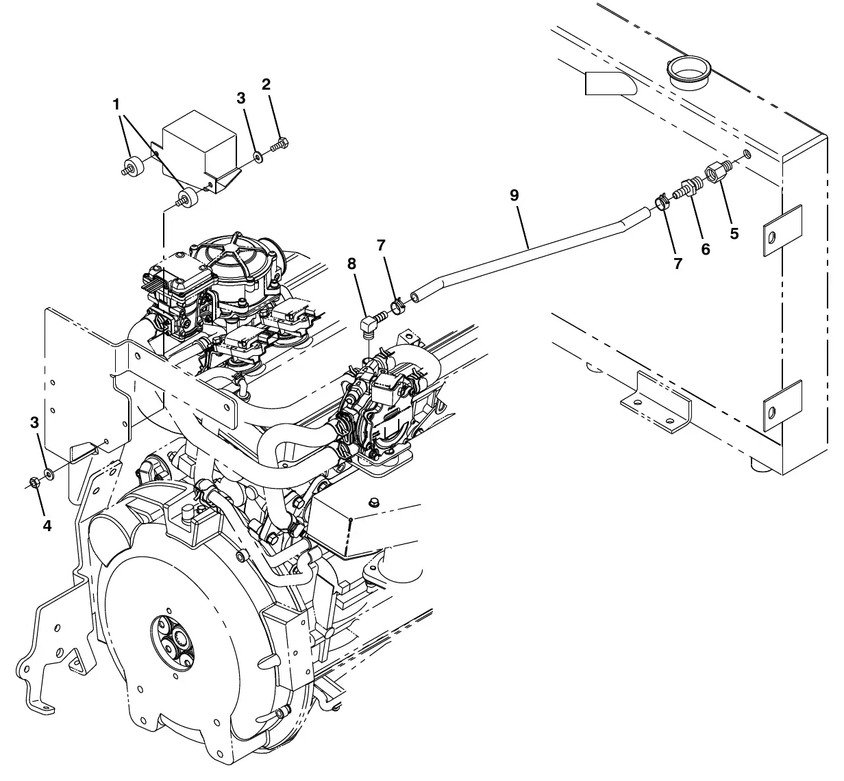 Tennant M20 mitsubishi engine efi group, lpg (006000 - ) exploded view
