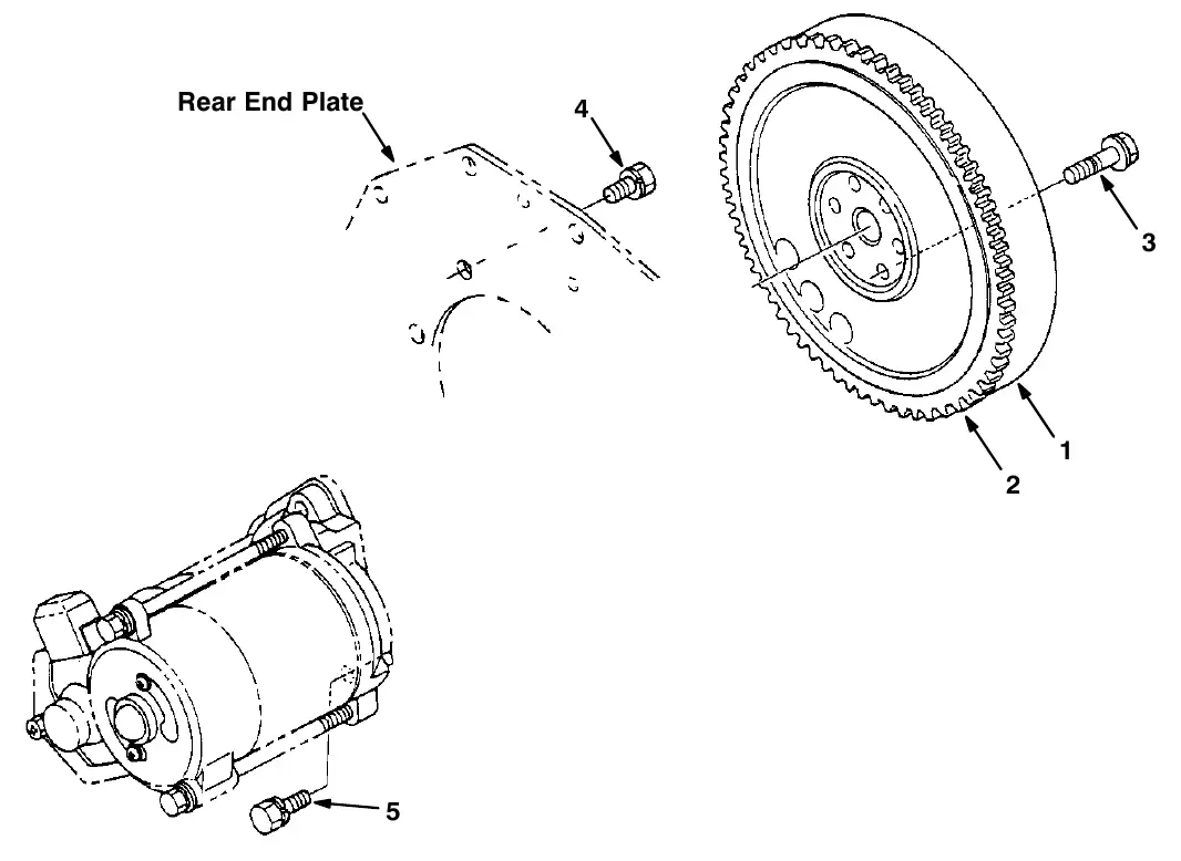 Tennant M20 flywheel group exploded view
