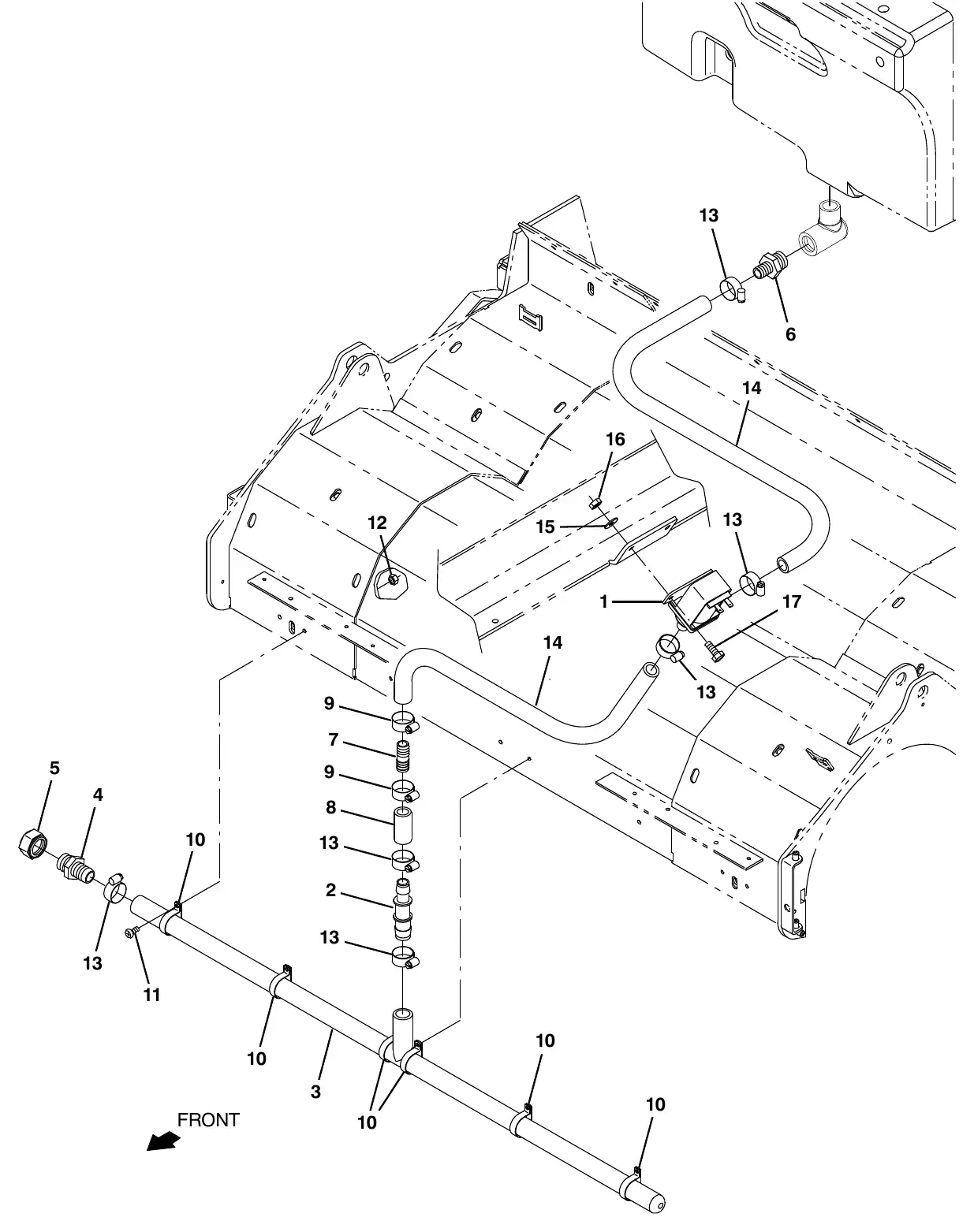 Tennant M20 solution control group exploded view