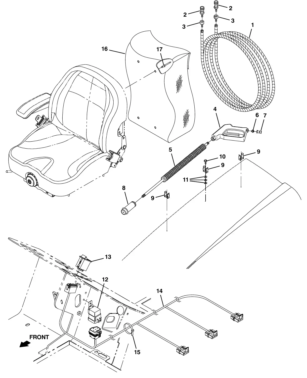 Tennant M20 pressure washer mount group exploded view