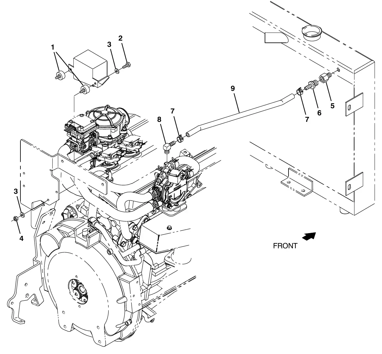 Tennant M20 mitsubishi engine efi group, lpg exploded view