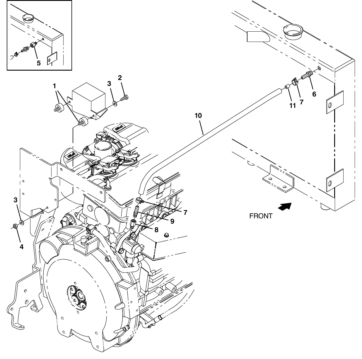 Tennant M20 mitsubishi engine efi group, gas (s/n 008000 - 015000) exploded view
