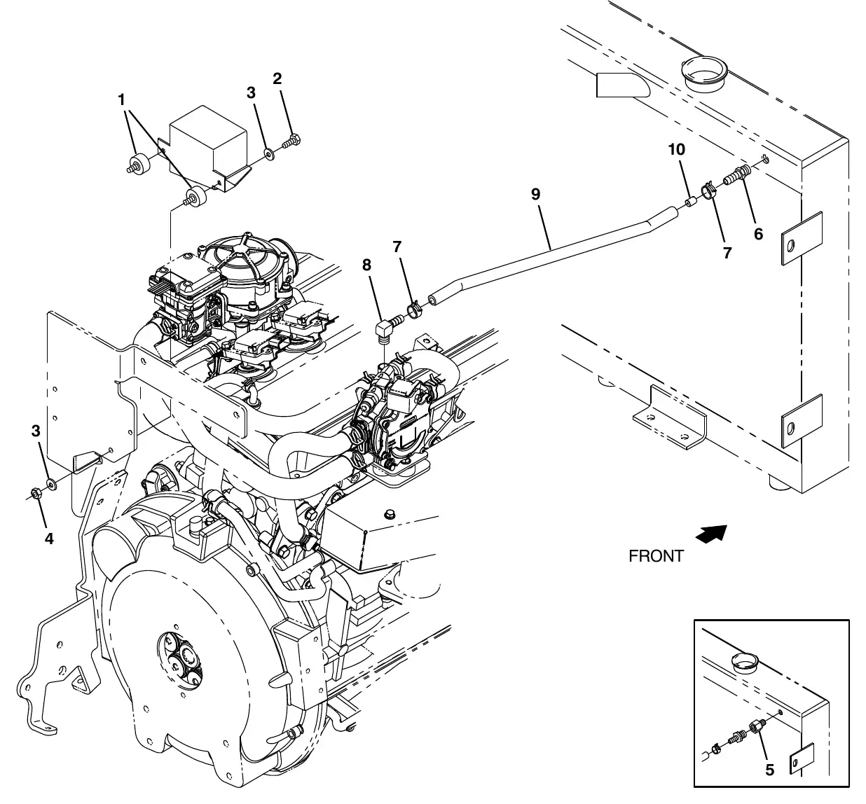 Tennant M20 psi engine efi group, lpg (s/n 17000 - ) exploded view