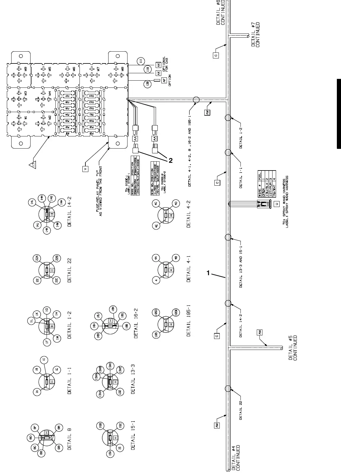 Tennant M20 electricalwireharnessgroup,main(014001- ) exploded view (page 4)