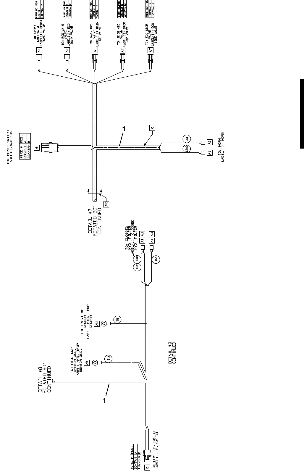 Tennant M20 electricalwireharnessgroup,main(014001- ) exploded view (page 6)
