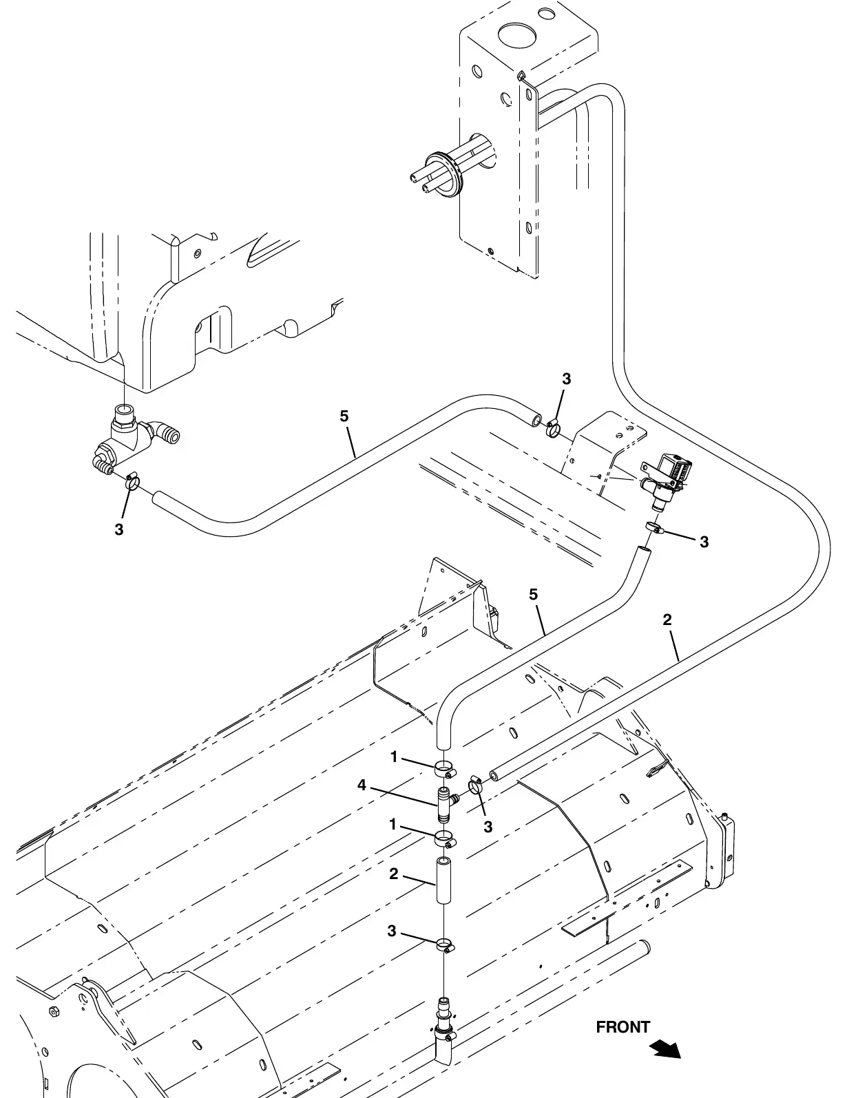 Tennant M20 ec - h20 solution supply group (008000 - 014000) exploded view