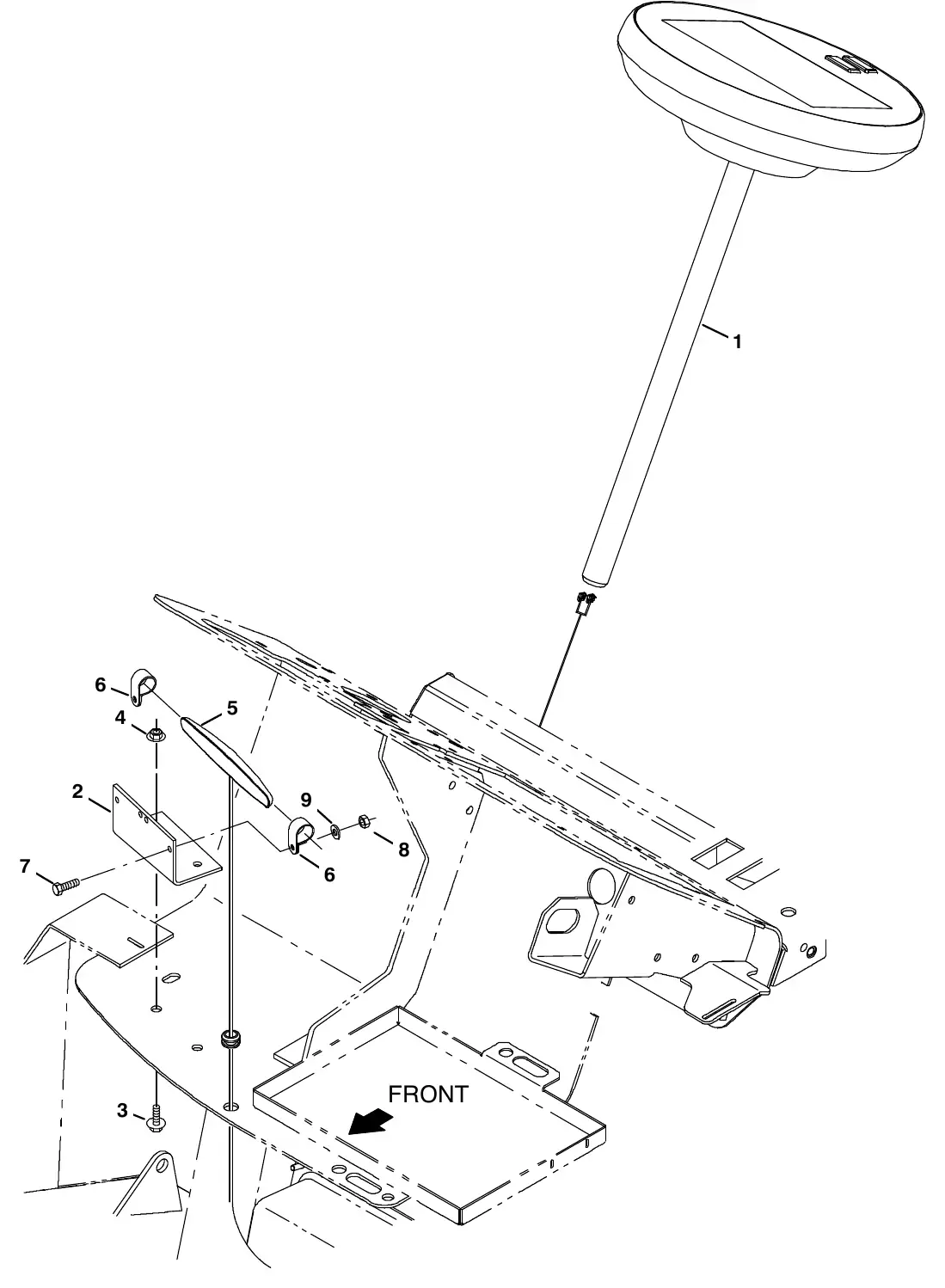 Tennant M20 telemetry panel kit, pro - panel (s/n 017146 - ) exploded view