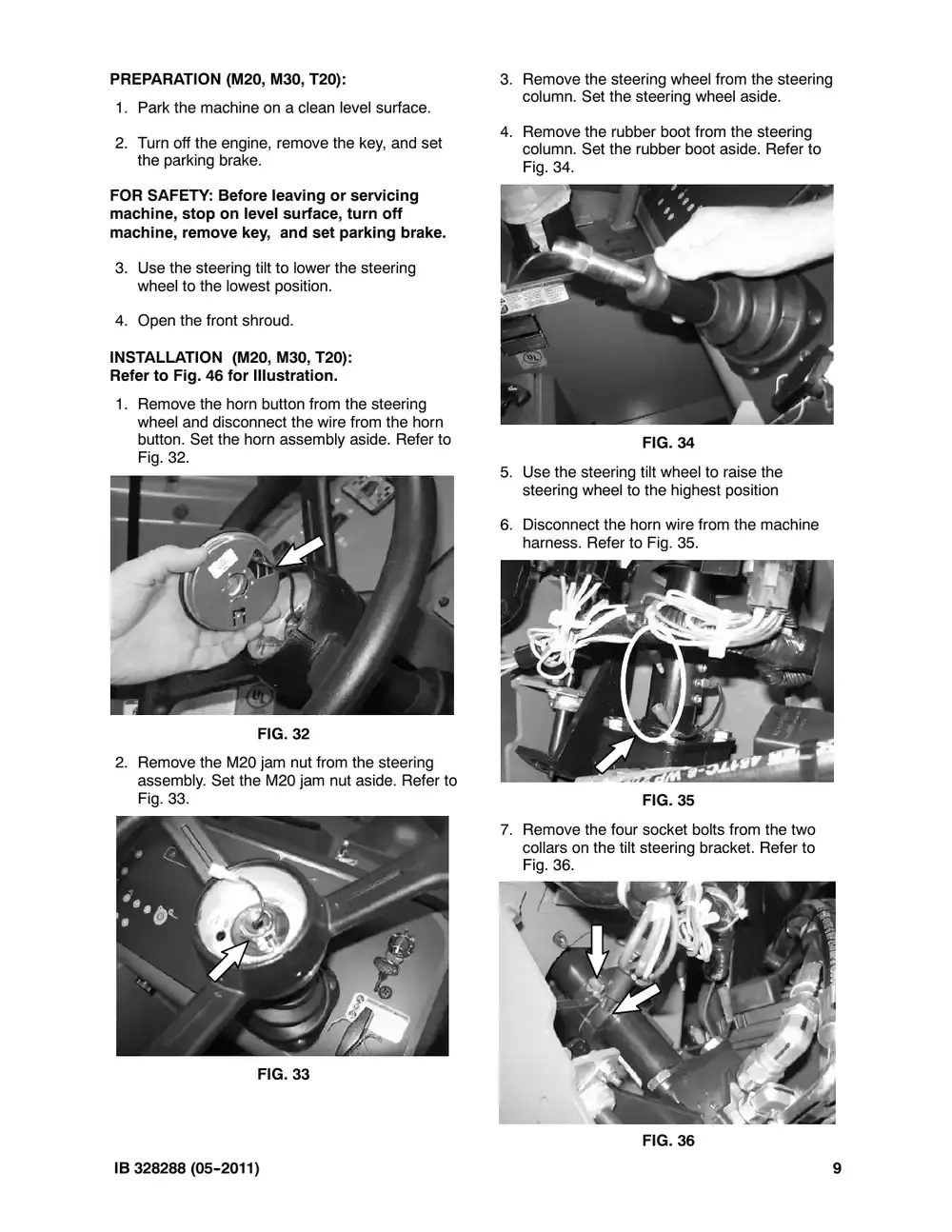Tennant M20 instruction bulletin 328288, page 9 of 12