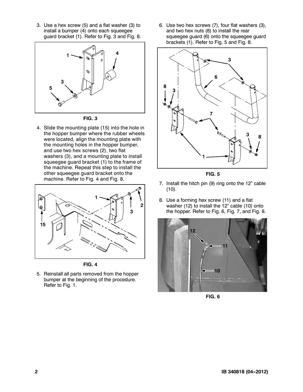 Tennant M20 instruction bulletin 340818, page 2 of 4