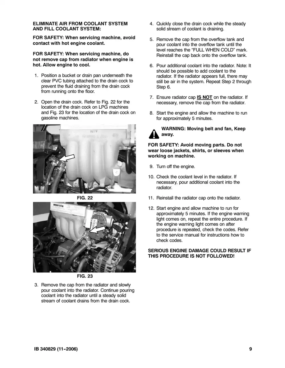 Tennant M20 instruction bulletin 340829, page 9 of 10