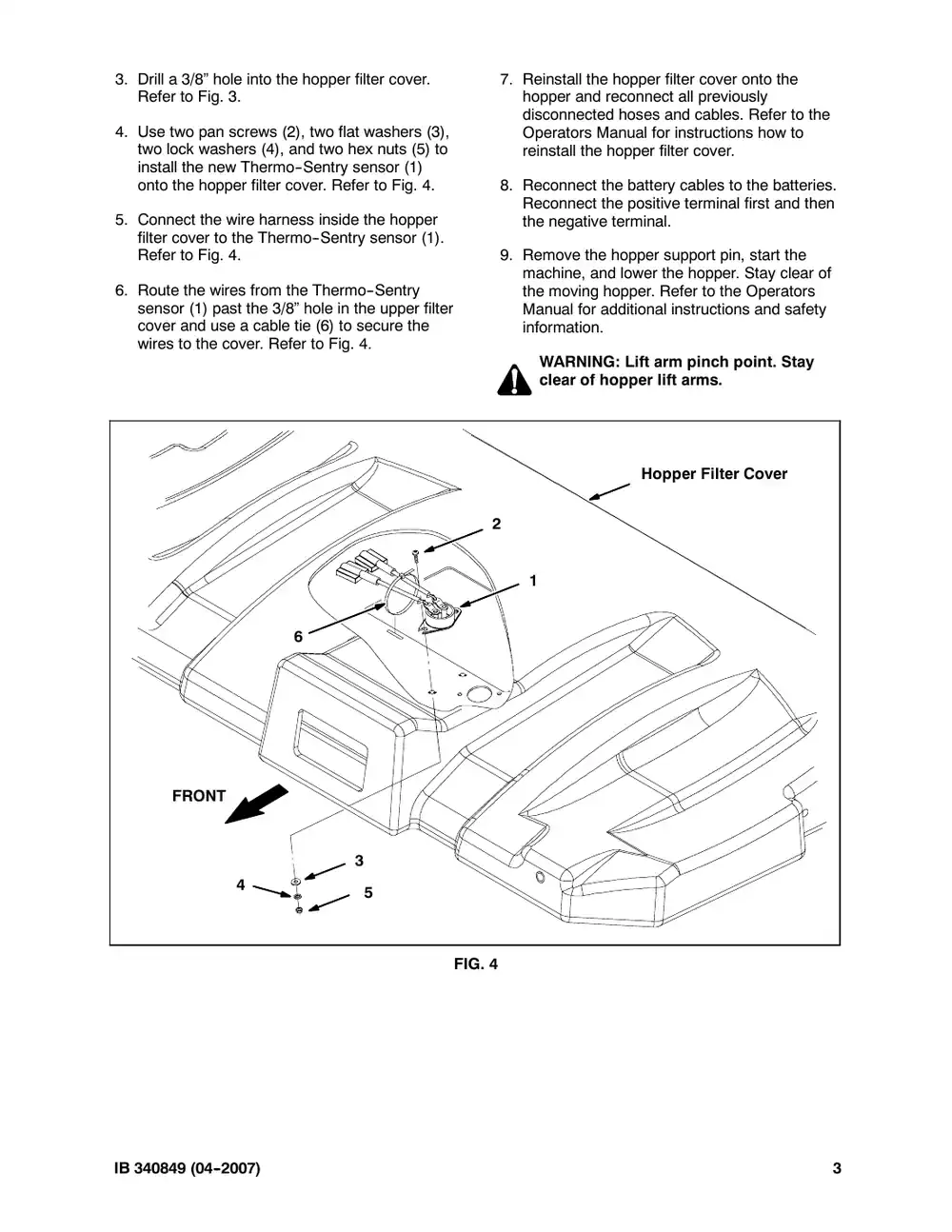 Tennant M20 instruction bulletin 340849, page 3 of 4