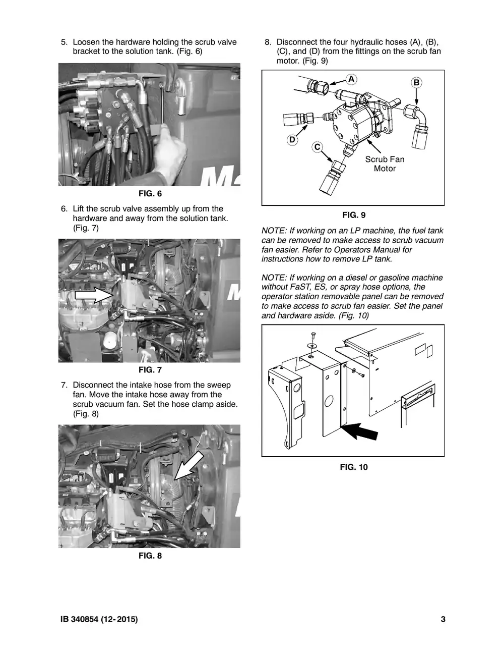 Tennant M20 instruction bulletin 340854, page 3 of 11