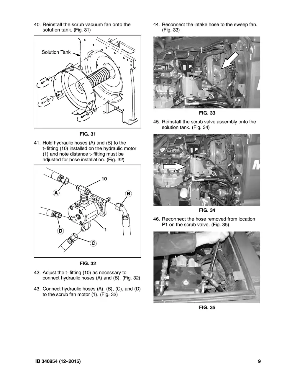 Tennant M20 instruction bulletin 340854, page 9 of 11
