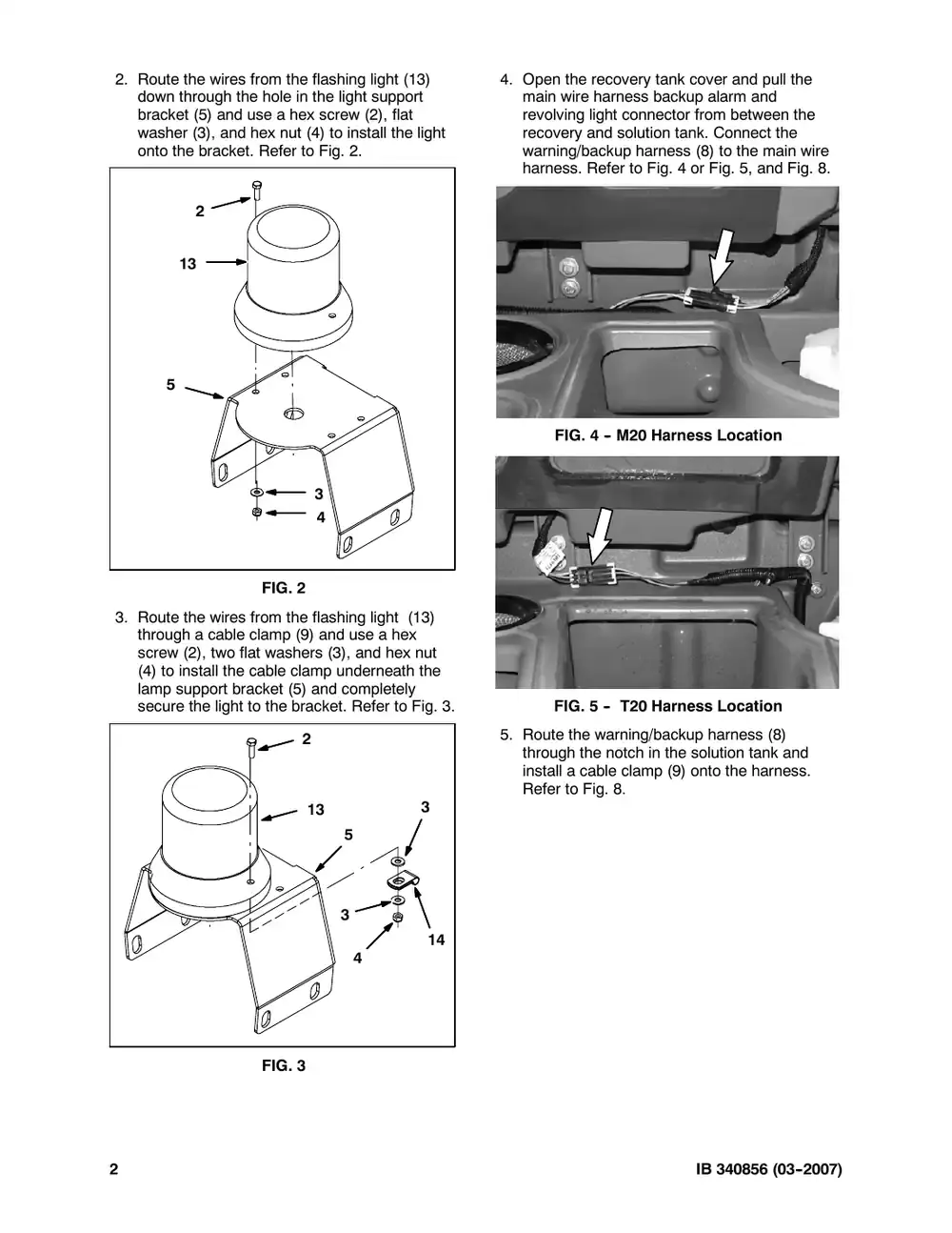 Tennant M20 instruction bulletin 340856, page 2 of 12