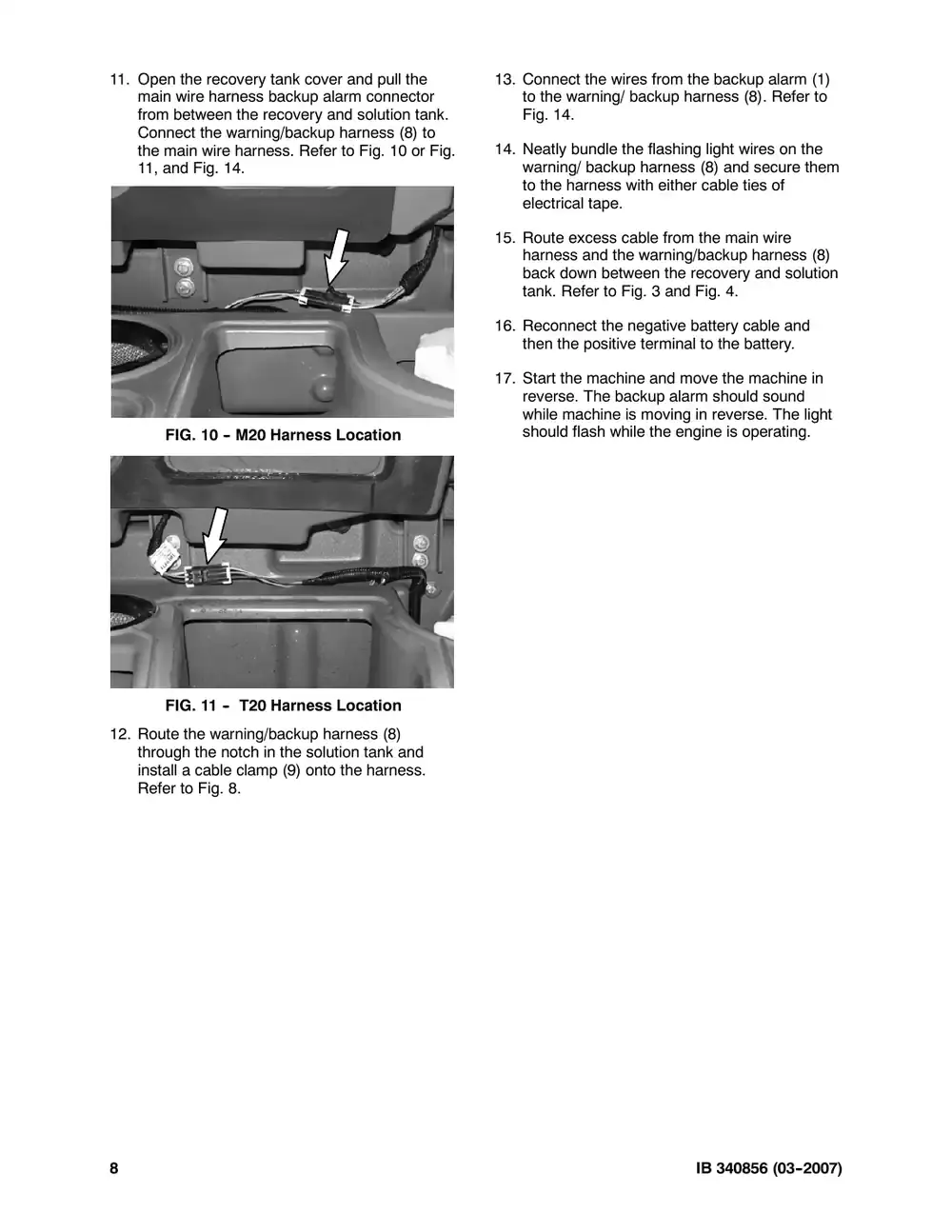 Tennant M20 instruction bulletin 340856, page 8 of 12
