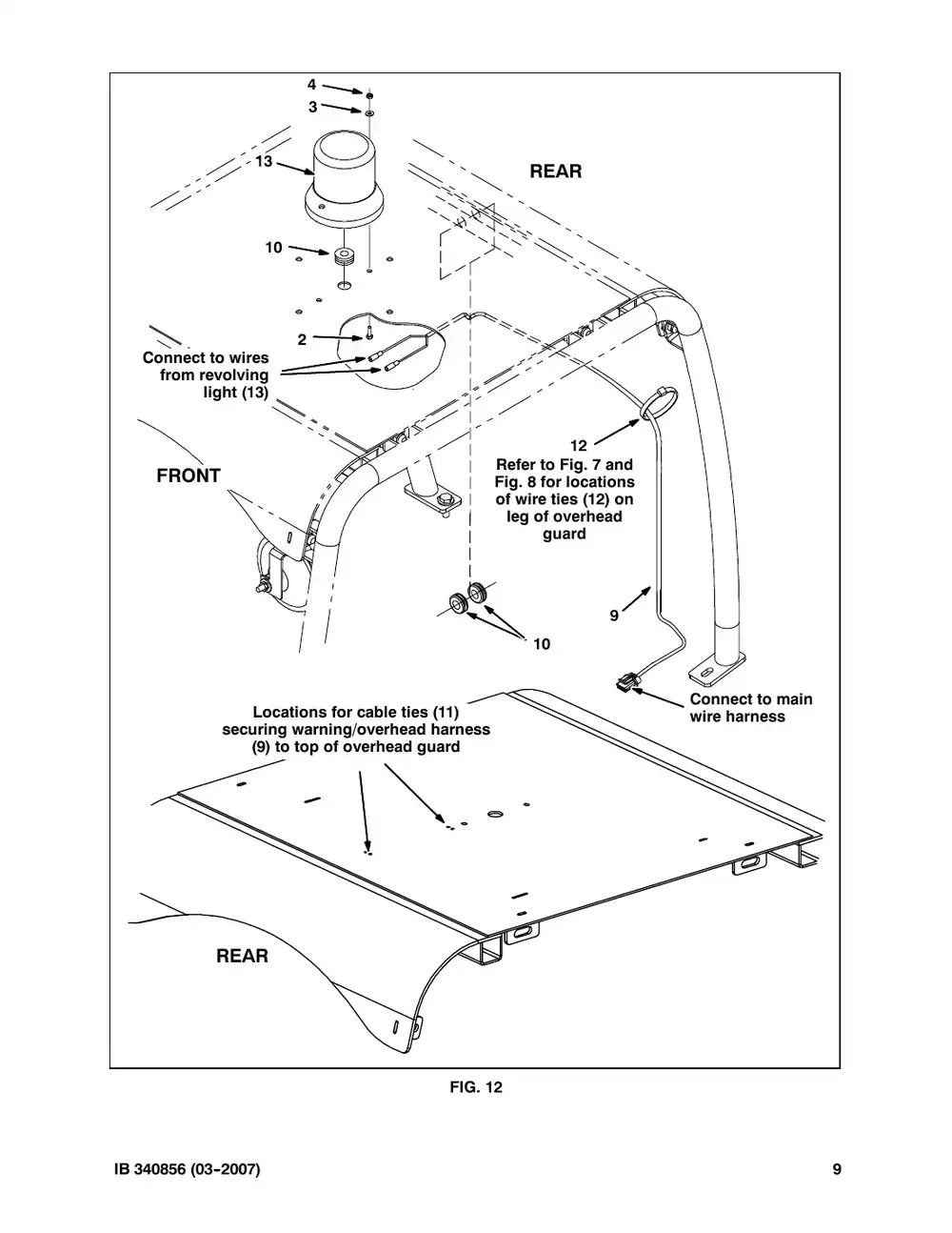 Tennant M20 instruction bulletin 340856, page 9 of 12