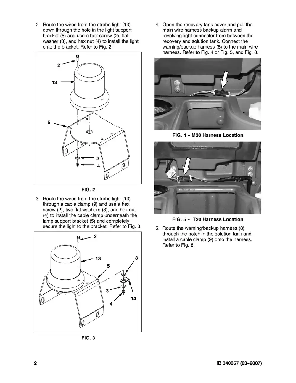 Tennant M20 instruction bulletin 340857, page 2 of 12