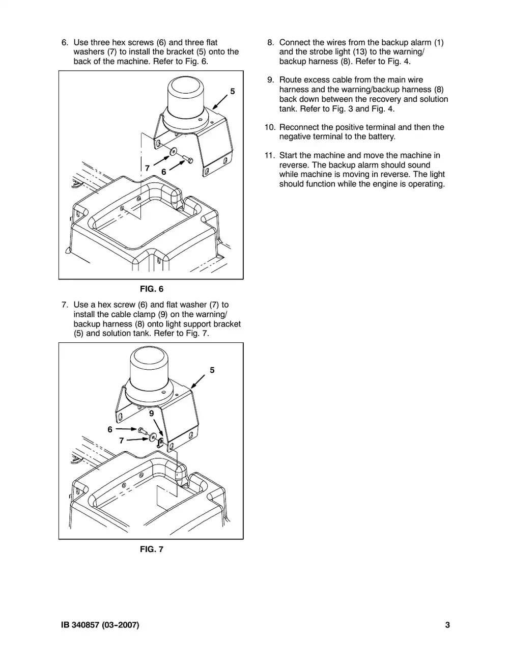 Tennant M20 instruction bulletin 340857, page 3 of 12
